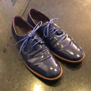 Ted Baker navy patent leather shoes men size 10